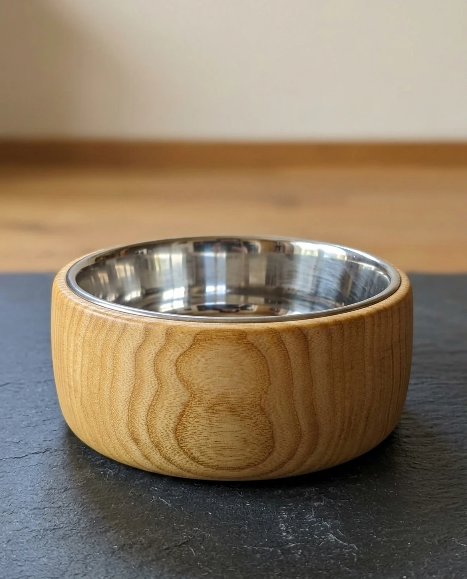 AI-generated ash cat bowl photography: ash grain detail