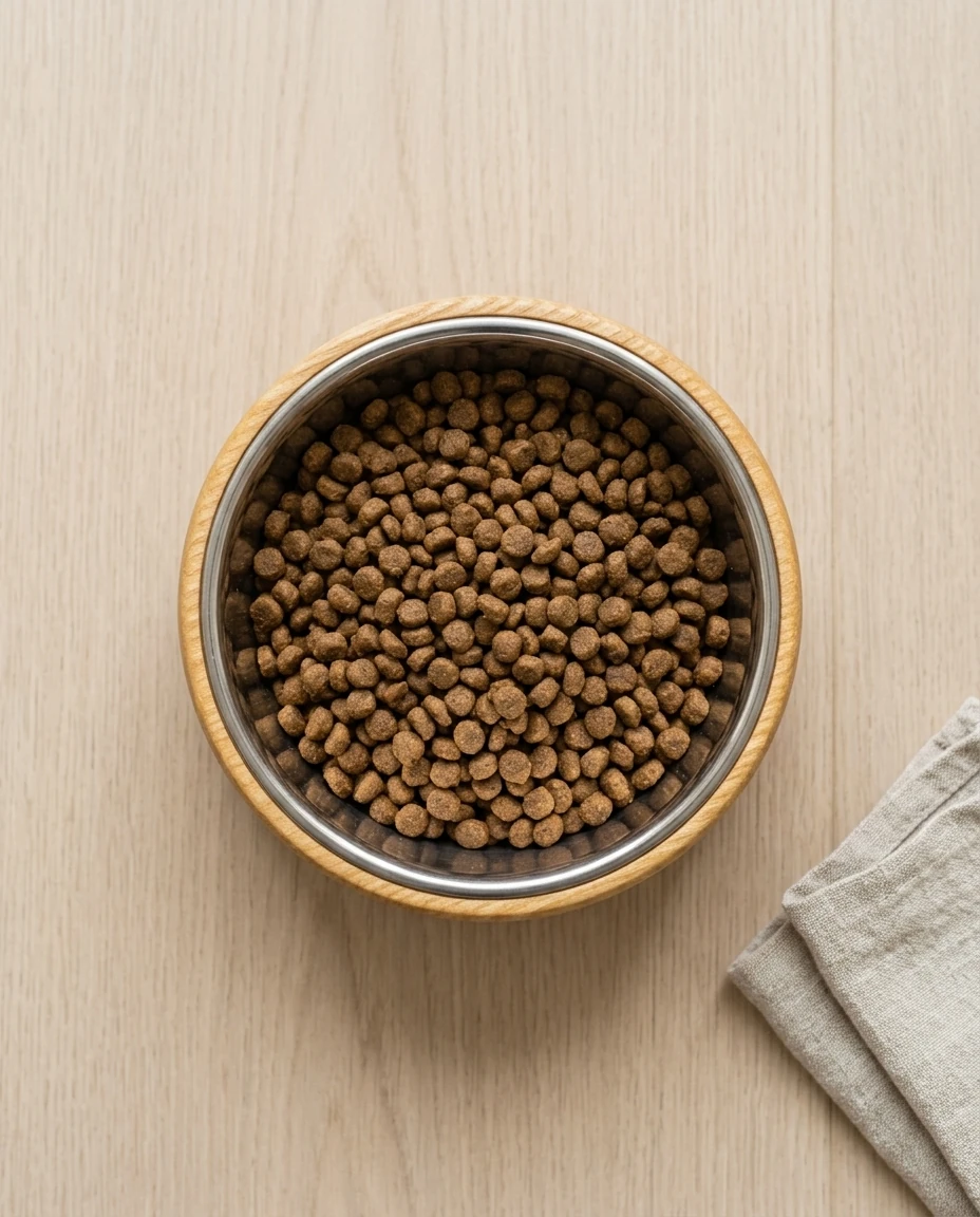 AI-generated ash cat bowl photography: from above
