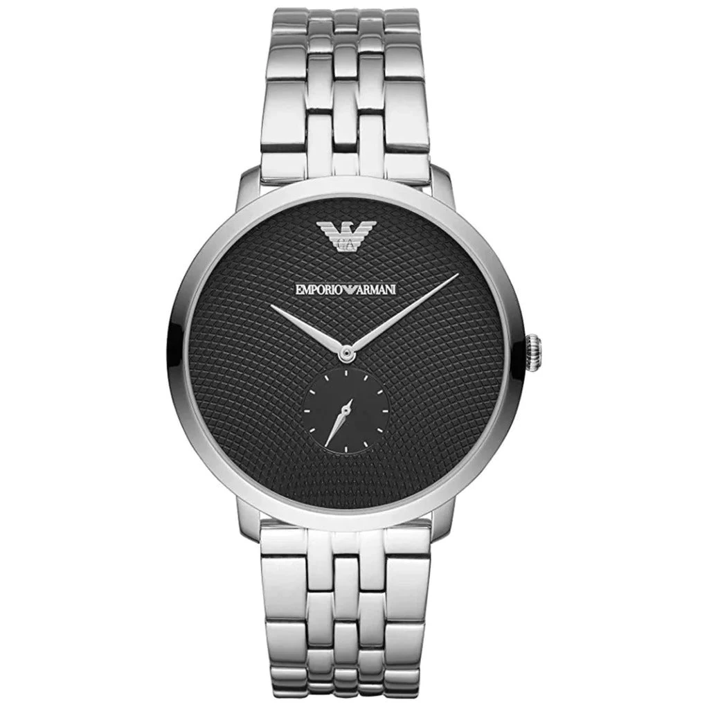 Original reference photograph of Black-dial steel watch