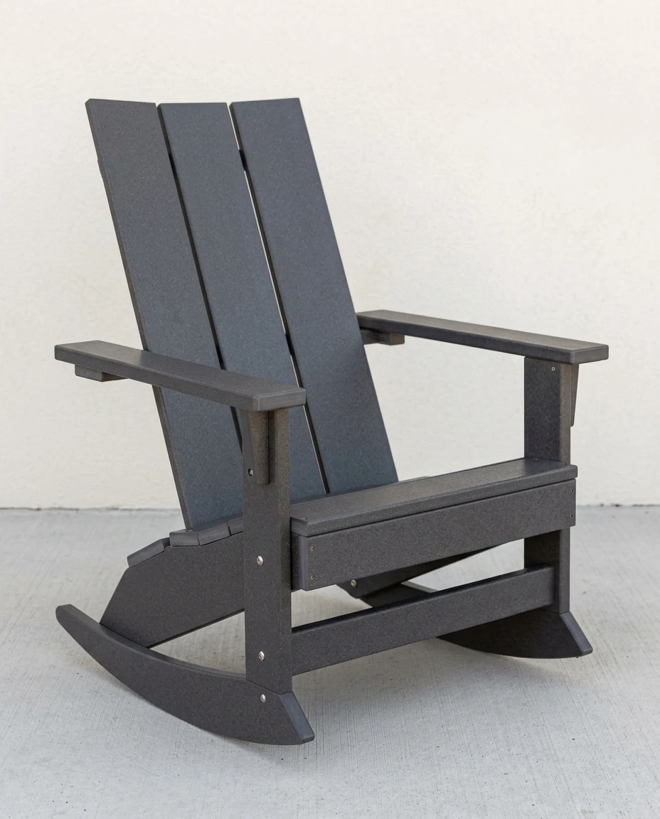 AI-generated modern poly rocker photography: daylight, plain wall