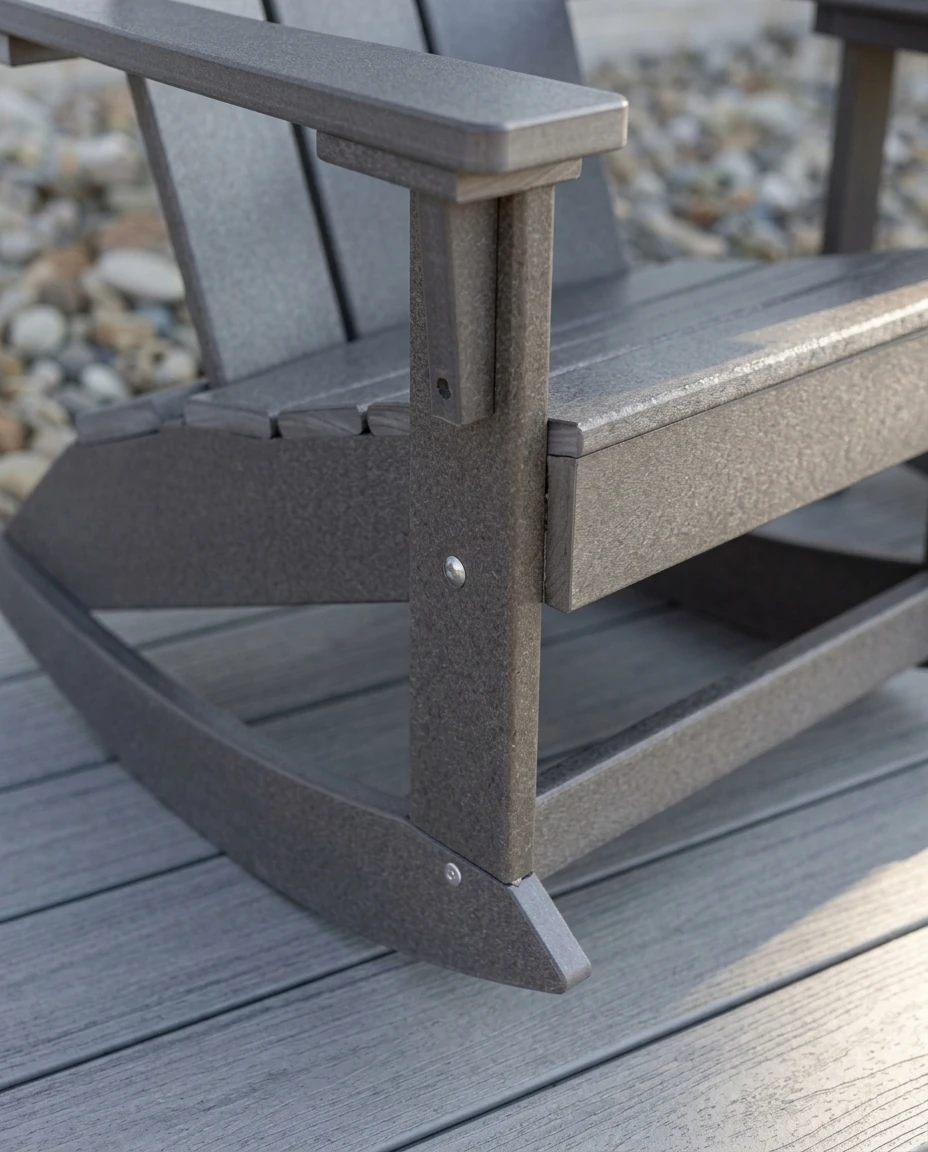 AI-generated modern poly rocker photography: runner and post detail
