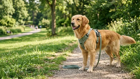 AI-generated fictional pet accessories demonstration: wide / environmental
