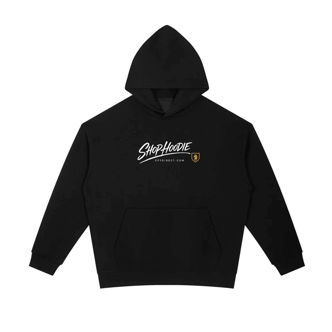 Original reference photograph of Black graphic hoodie