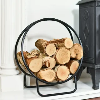 Original black hoop log holder product photo