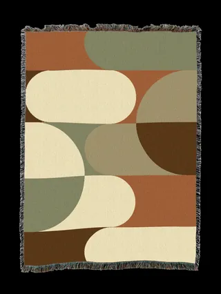Original mid-century shapes throw product photo