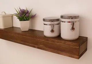 Original walnut wall shelf product photo