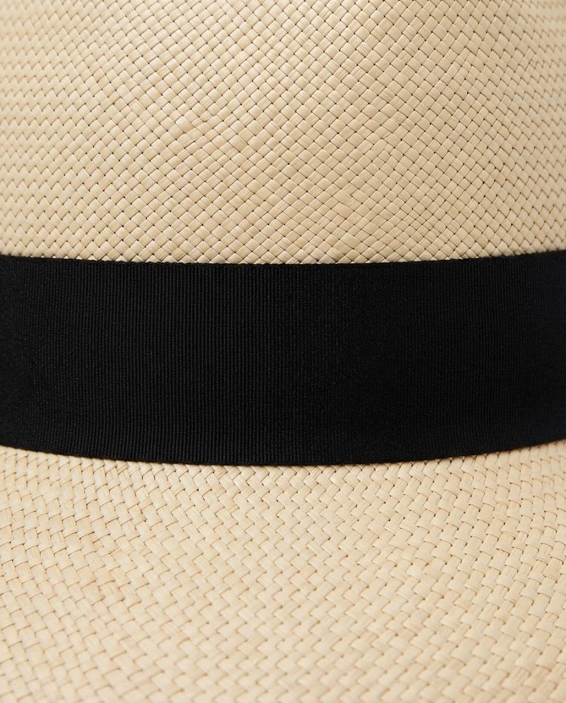 AI-generated natural panama hat photography: material & trim