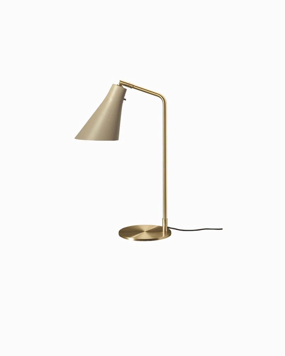 Original reference photograph of Sand and brass table lamp