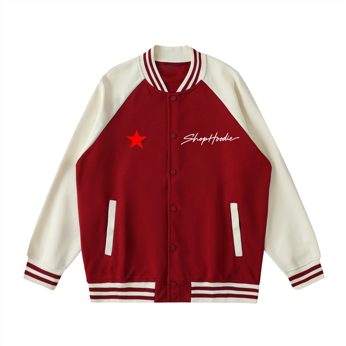 Original reference photograph of Two-tone varsity jacket